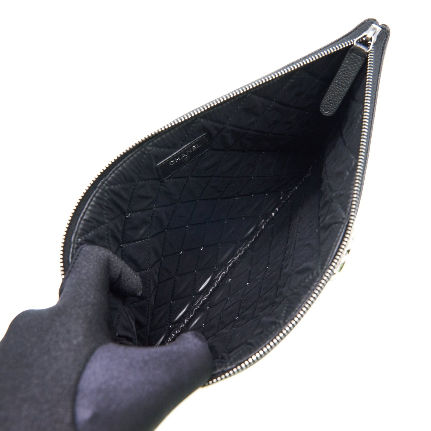 Chanel Boy Pouch Cavier Black