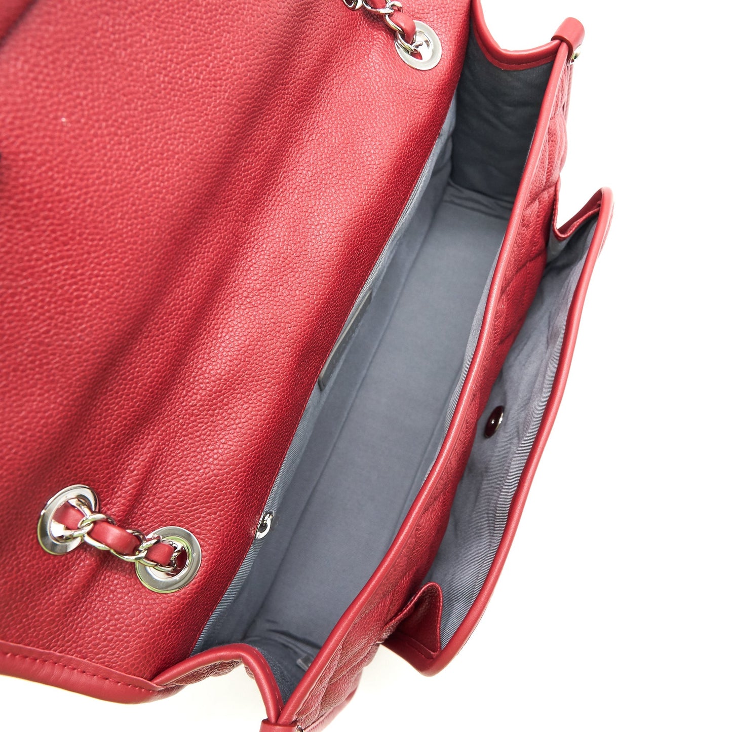 Chanel Cavier Flap Bag Red SHW