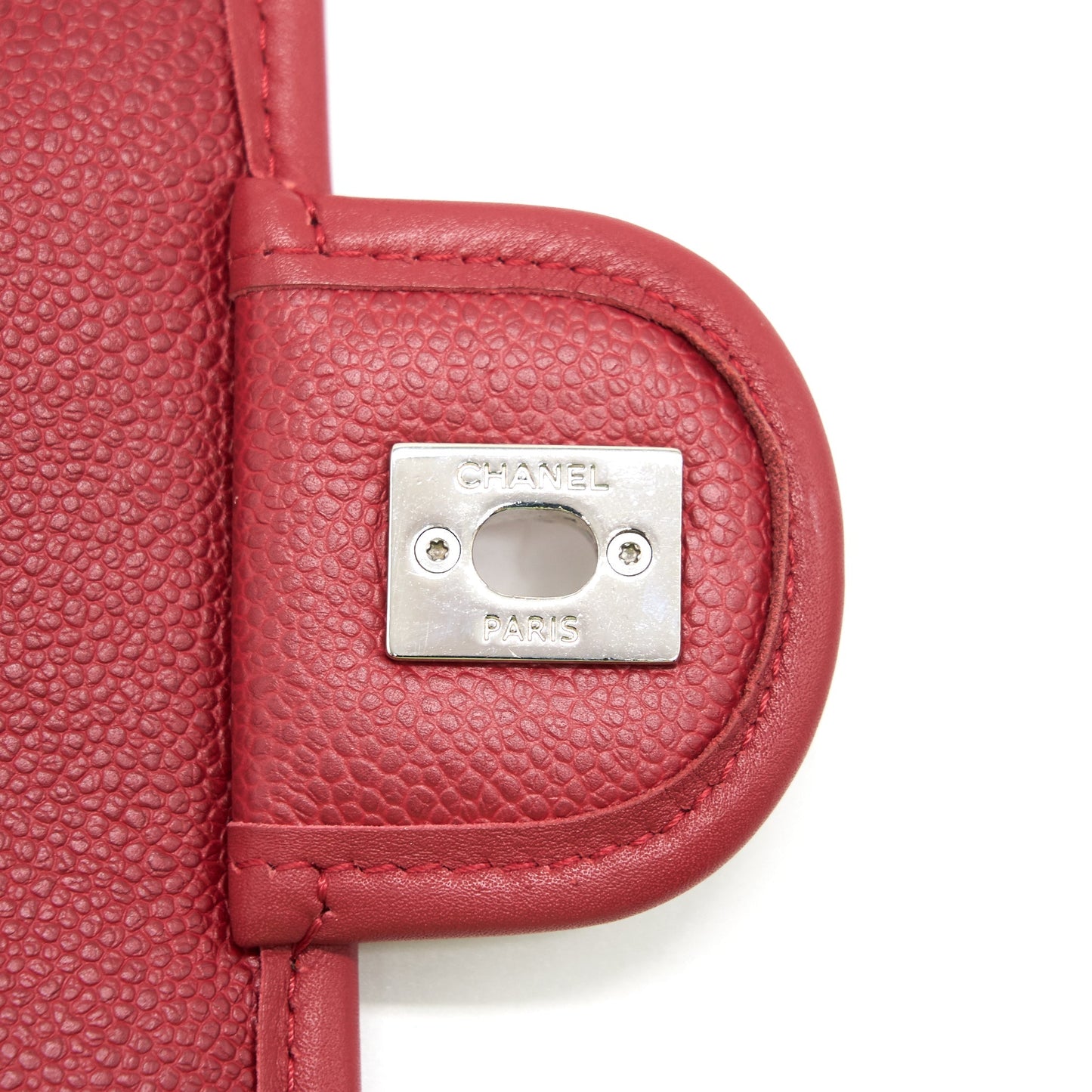 Chanel Cavier Flap Bag Red SHW