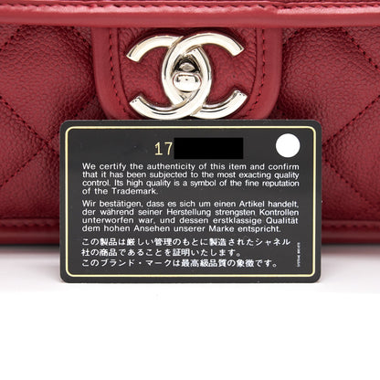 Chanel Cavier Flap Bag Red SHW