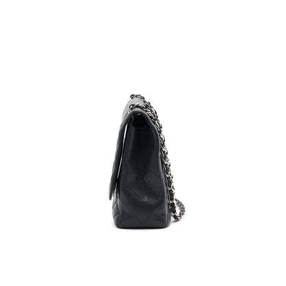 Chanel Cavier Classic Maxi Single Flap bag Black SHW
