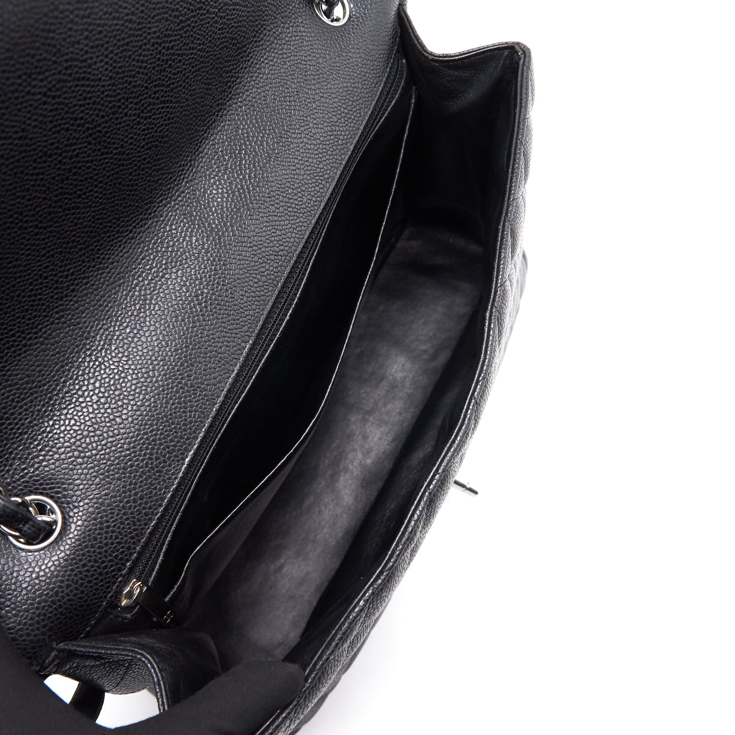 Chanel Cavier Classic Maxi Single Flap bag Black SHW
