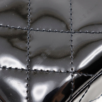 Chanel CC Quilted Patent Leather Double Flap Bag Enamel Shoulder Bag in New Condition