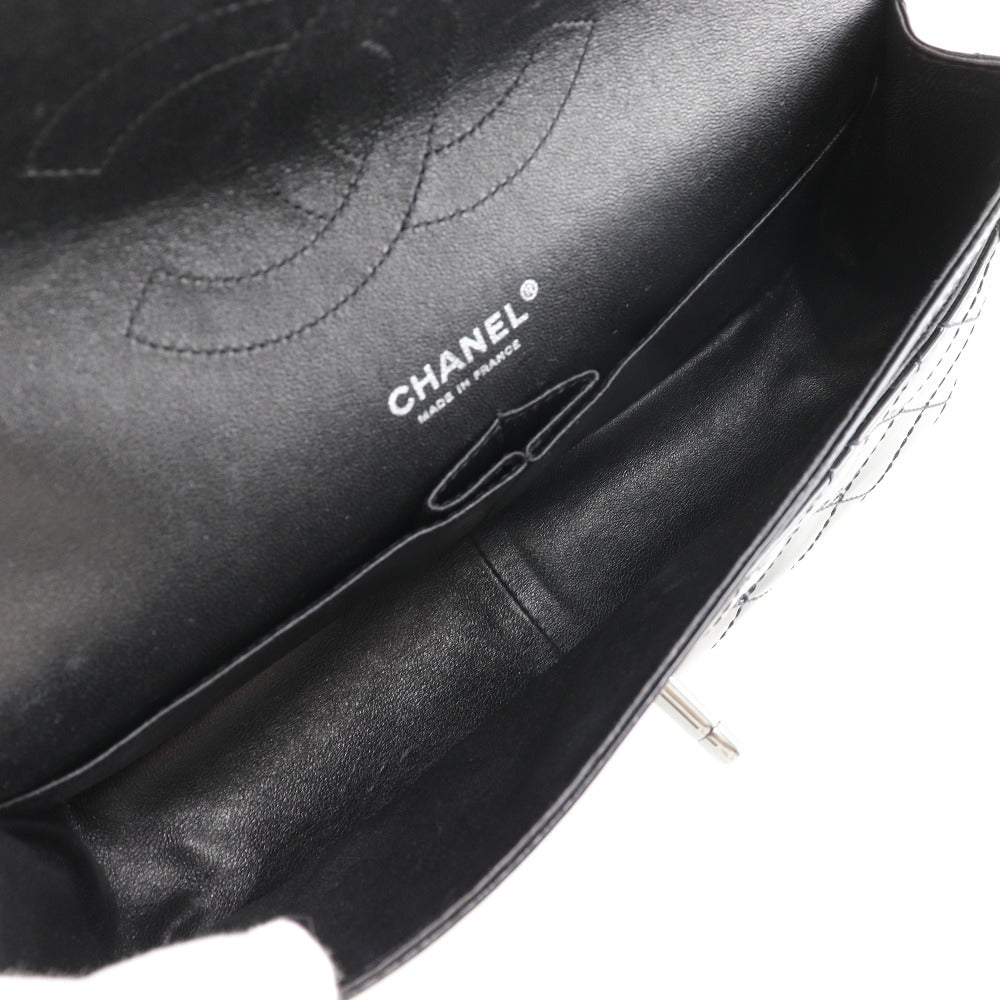Chanel CC Quilted Patent Leather Double Flap Bag Enamel Shoulder Bag in New Condition