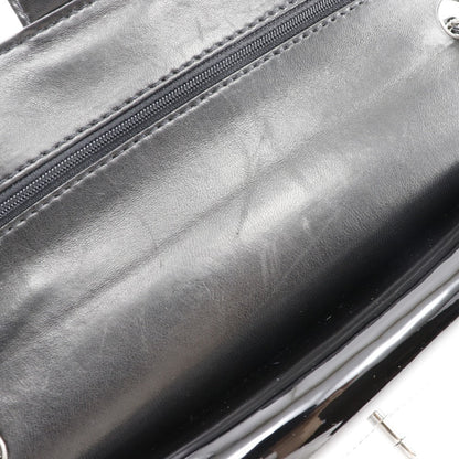 Chanel CC Quilted Patent Leather Double Flap Bag Enamel Shoulder Bag in New Condition