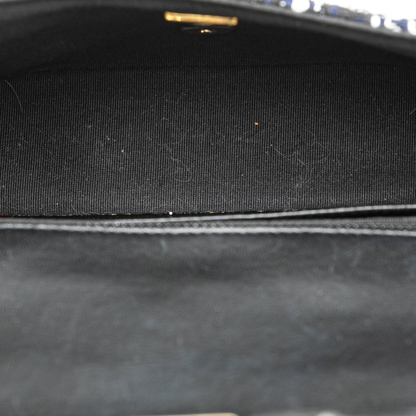 Black Chanel Mini Tweed Resin Heart Flap Crossbody Bag