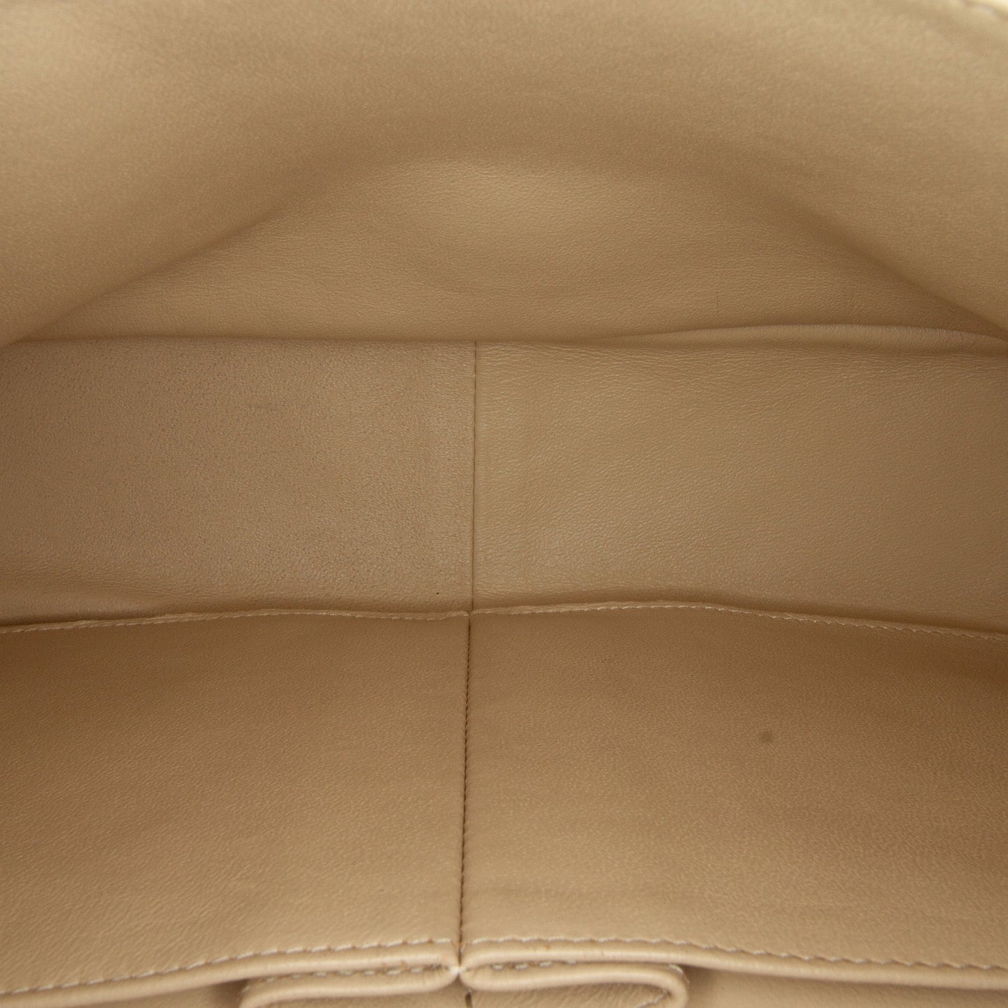 Cream Chanel Jumbo Classic Caviar Double Flap Bag