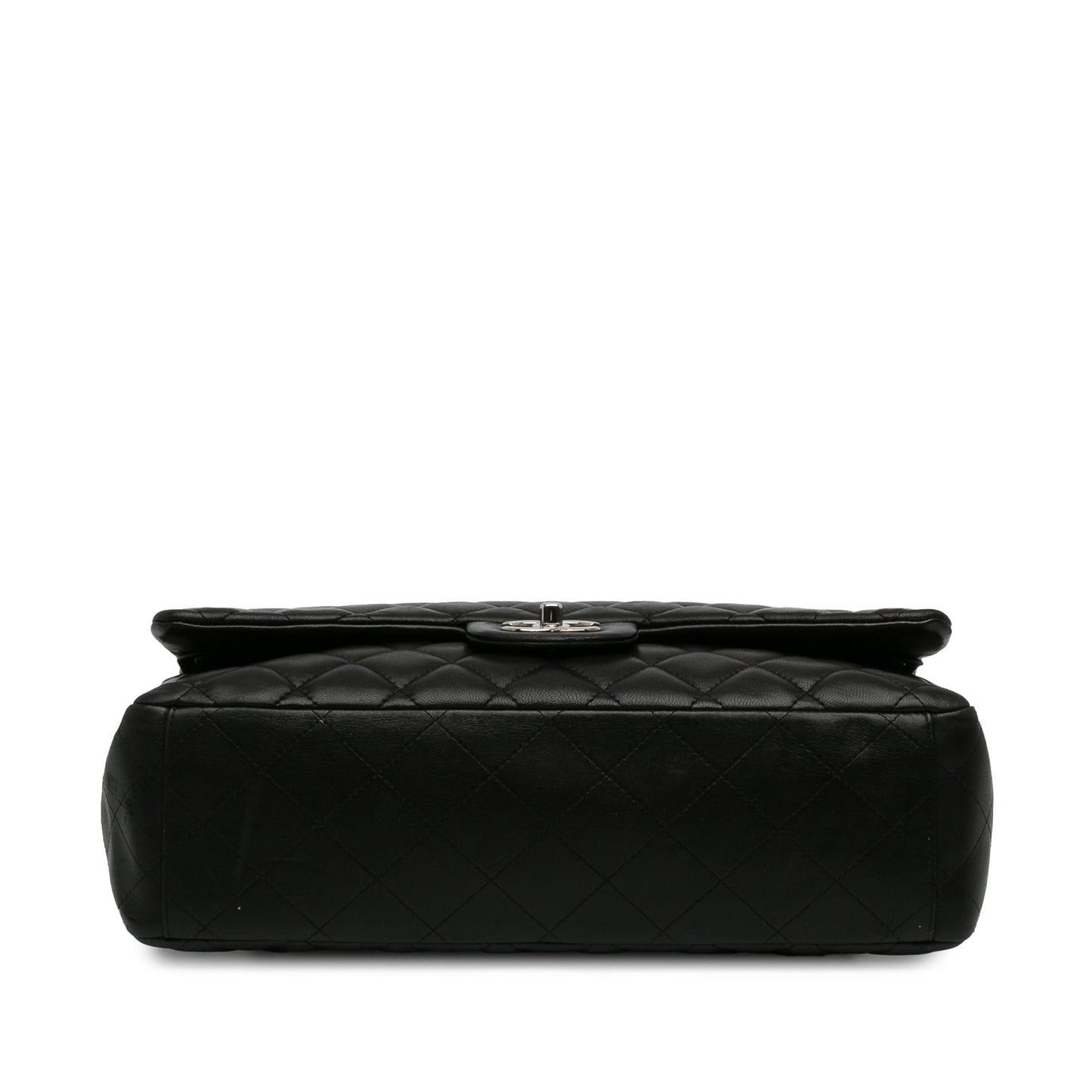 Black Chanel Maxi Classic Lambskin Double Flap Shoulder Bag