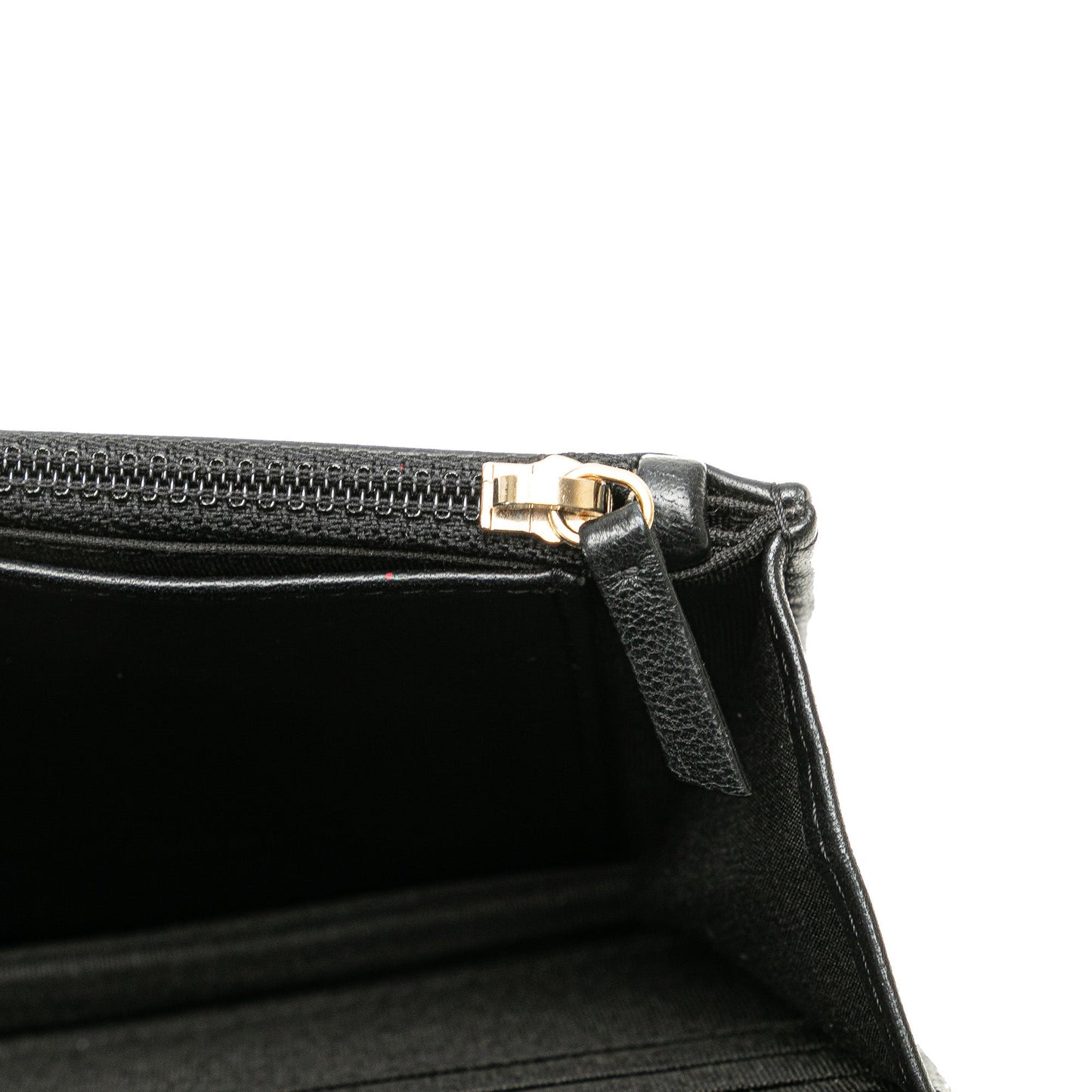 Black Chanel Quilted Studded Lambskin 18K Lucky Charms Wallet On Chain Crossbody Bag