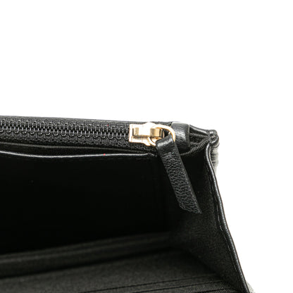 Black Chanel Quilted Studded Lambskin 18K Lucky Charms Wallet On Chain Crossbody Bag