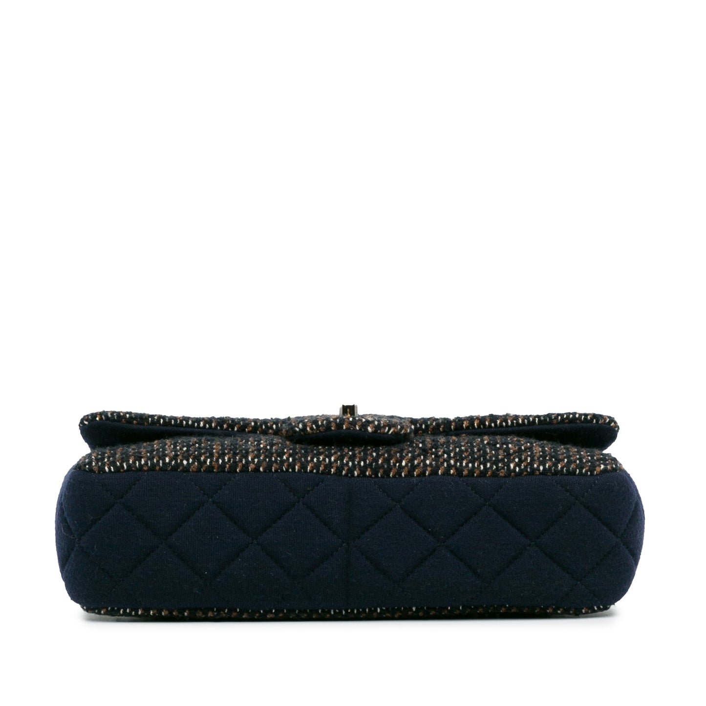 Blue Chanel Small Jersey Tweed Flap Shoulder Bag