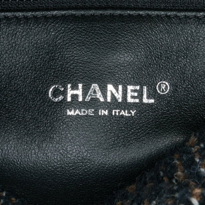 Blue Chanel Small Jersey Tweed Flap Shoulder Bag