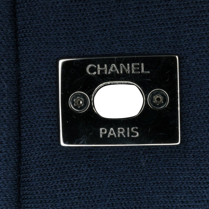 Blue Chanel Small Jersey Tweed Flap Shoulder Bag