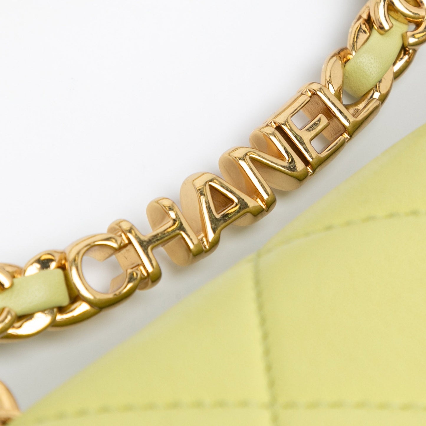 Green Chanel Mini Quilted Lambskin Oval Logo Chain Top Handle Flap Crossbody Bag