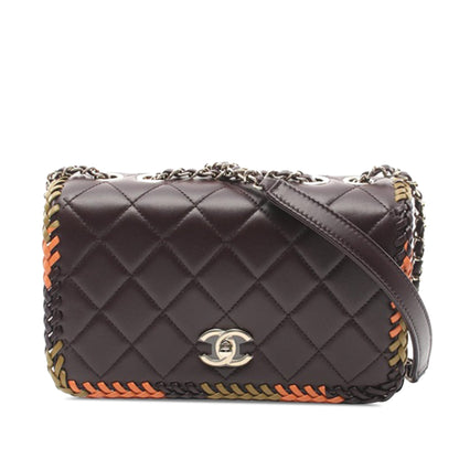 Chanel Sac Medium Quilted Lambskin Whipstitch Flap