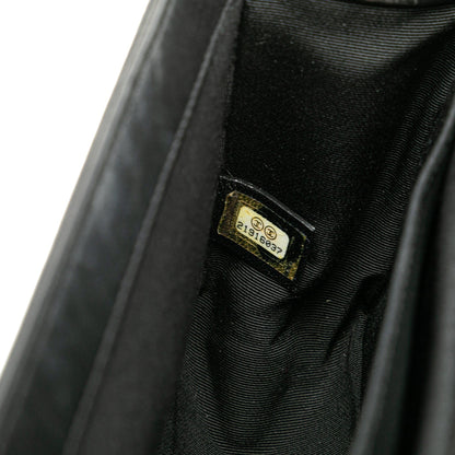 Black Chanel Medium Multicolor Lambskin Crest Boy Flap Crossbody Bag