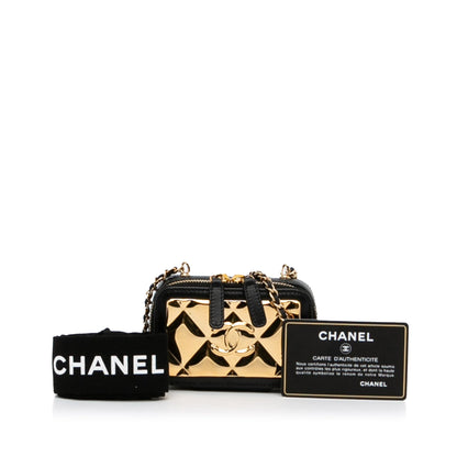 Chanel Sac CC Quilted Golden Plate Vanity Crossbody