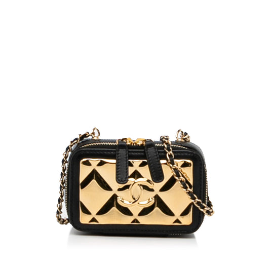 Chanel Sac CC Quilted Golden Plate Vanity Crossbody