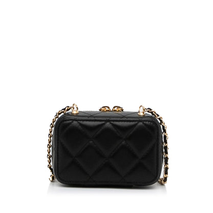 Chanel Sac CC Quilted Golden Plate Vanity Crossbody