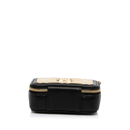 Chanel Sac CC Quilted Golden Plate Vanity Crossbody