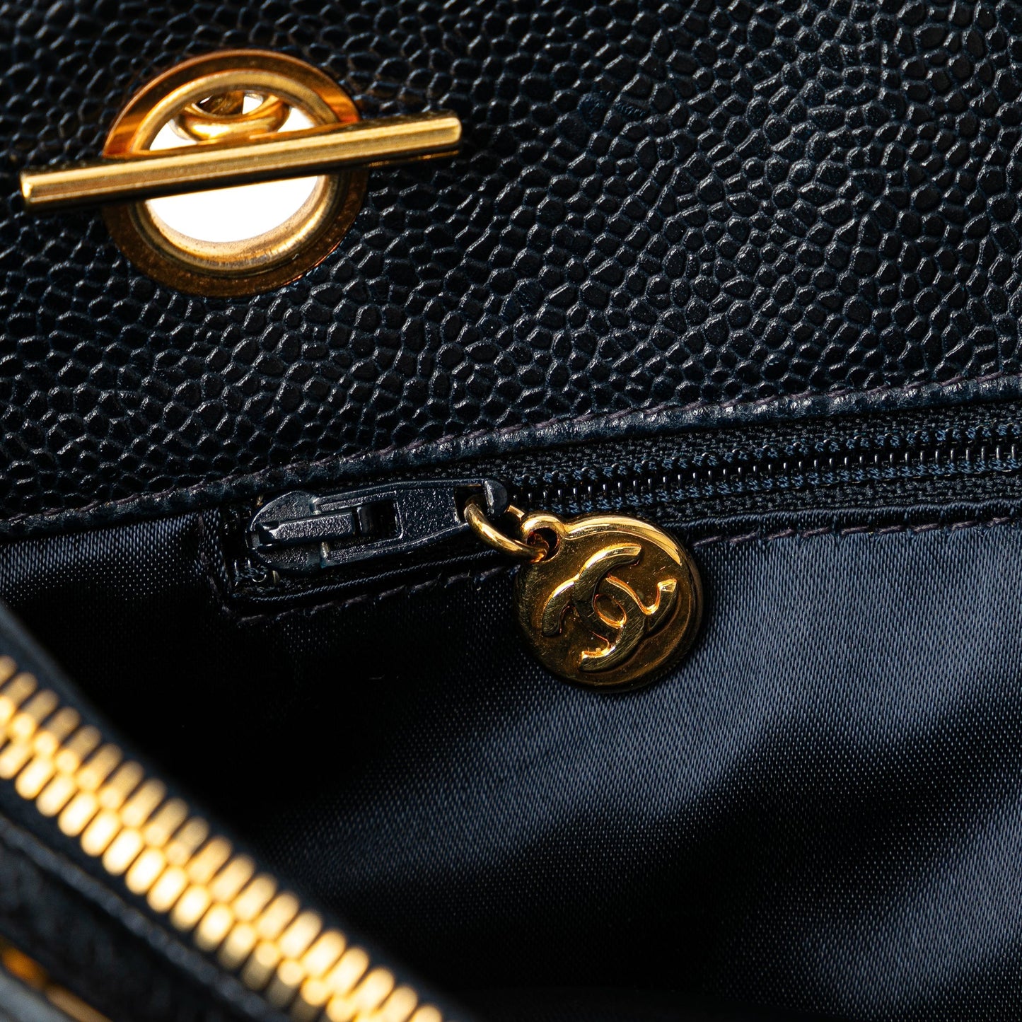Black Chanel Caviar CC Tote