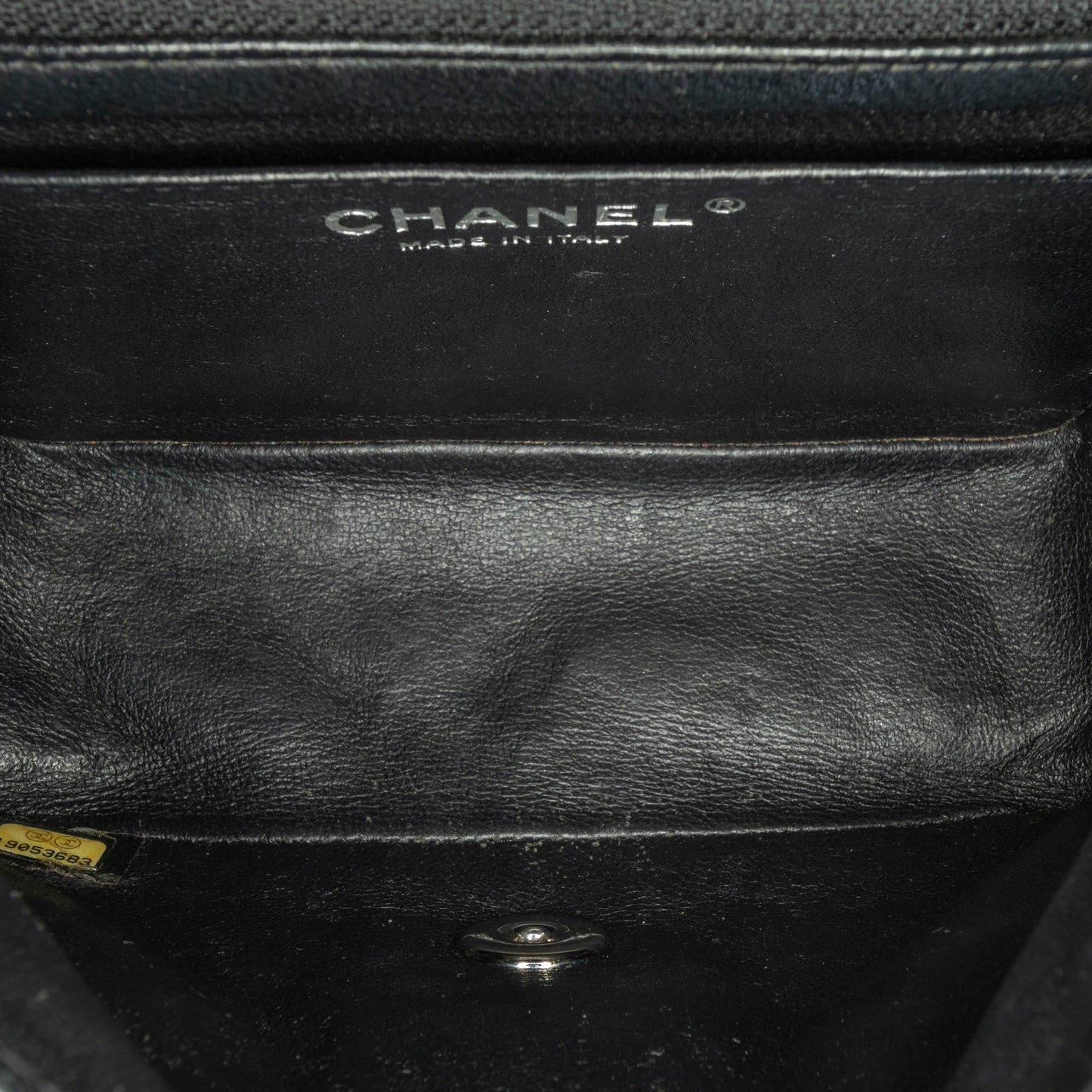 Black Chanel Mini Square Classic Patent Single Flap Crossbody Bag