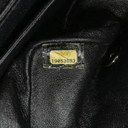 Black Chanel Mini Square Classic Patent Single Flap Crossbody Bag