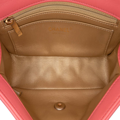 Chanel Sac Mini Rectangular Lambskin Pearl Crush Flap