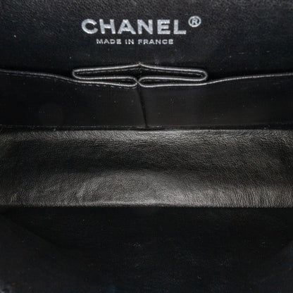 Black Chanel Medium Classic Patent Double Flap Shoulder Bag