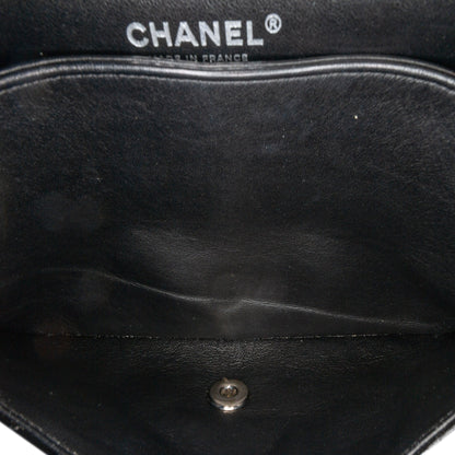 Black Chanel Medium Classic Patent Double Flap Shoulder Bag