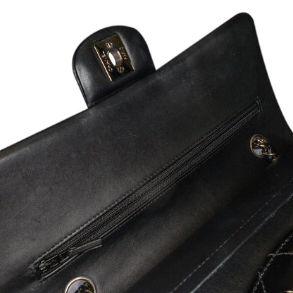 Black Chanel Medium Classic Patent Double Flap Shoulder Bag