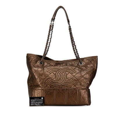 Chanel Sac Distressed Calfskin Shopping In Moscow Tote