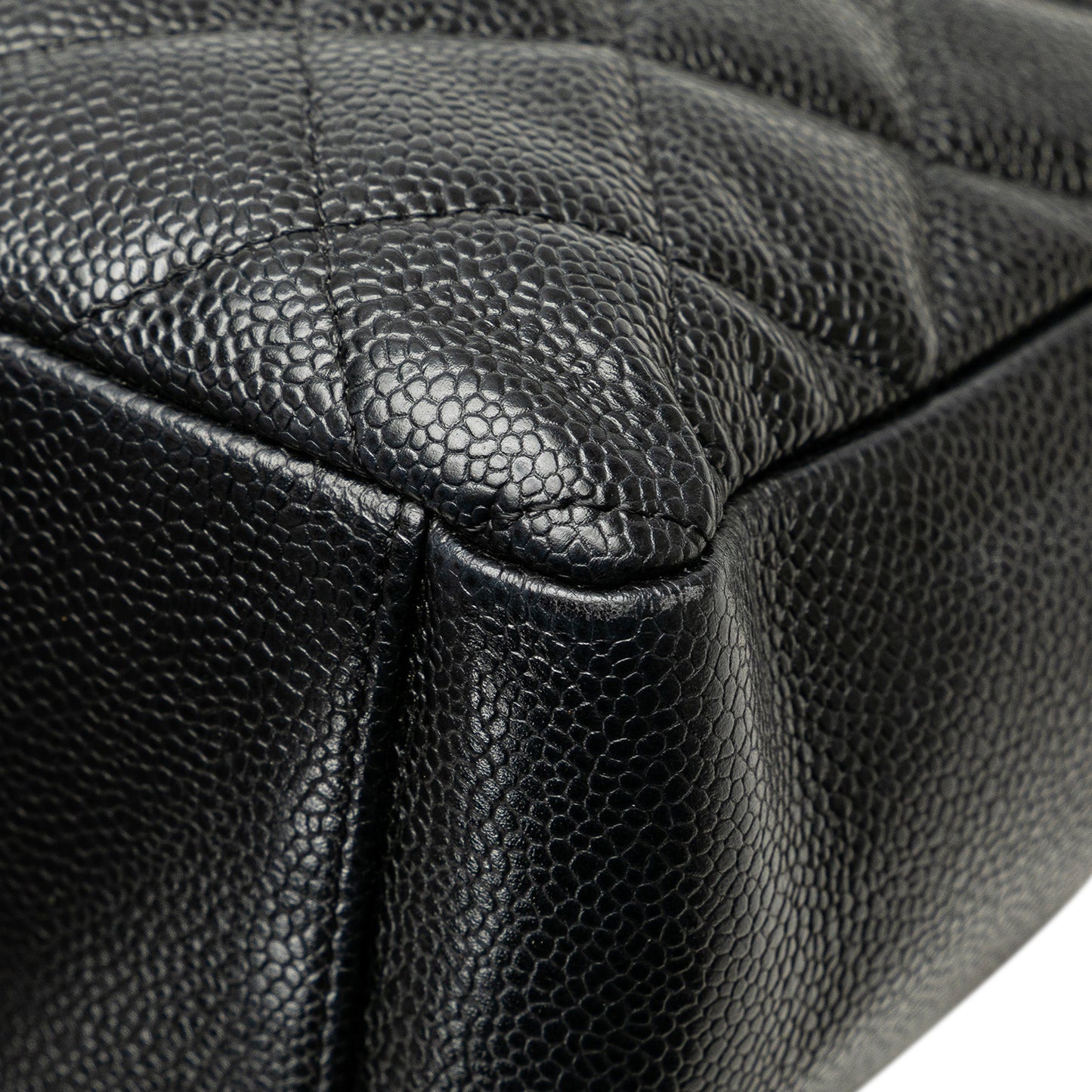 Black Chanel Caviar Petite Shopping Tote