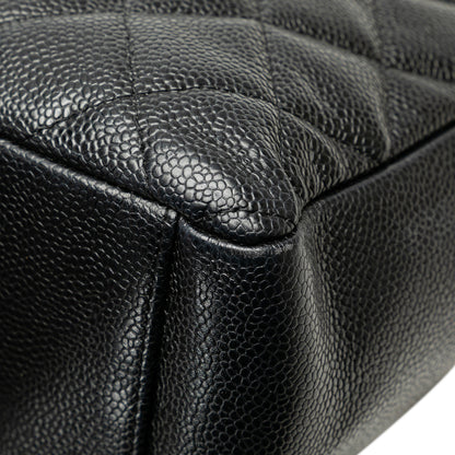 Black Chanel Caviar Petite Shopping Tote
