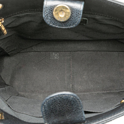 Black Chanel Caviar Petite Shopping Tote