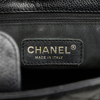 Black Chanel Caviar Petite Shopping Tote