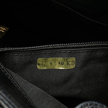 Black Chanel Caviar Petite Shopping Tote