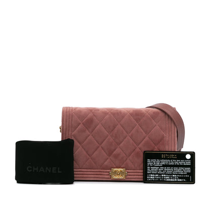 Chanel Sac Velvet Boy Wallet On Chain