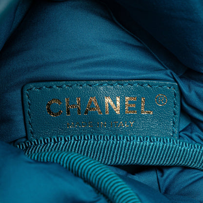 Blue Chanel Maxi Tweed Chesterfield Single Flap Crossbody Bag