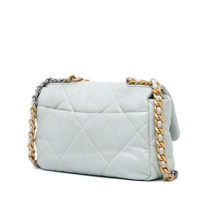 Gray Chanel Medium Lambskin 19 Flap Satchel
