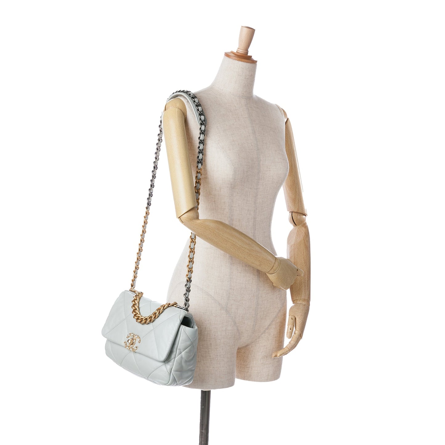 Gray Chanel Medium Lambskin 19 Flap Satchel