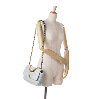 Gray Chanel Medium Lambskin 19 Flap Satchel