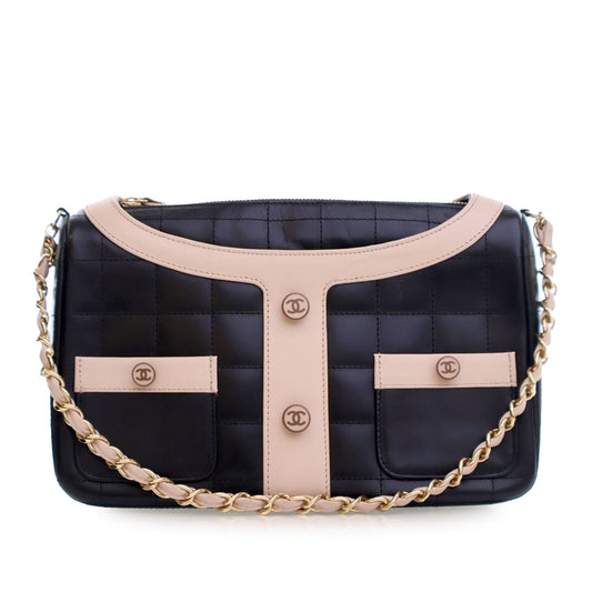 Black Chanel Quilted Calfskin Mademoiselle Jacket Shoulder Bag