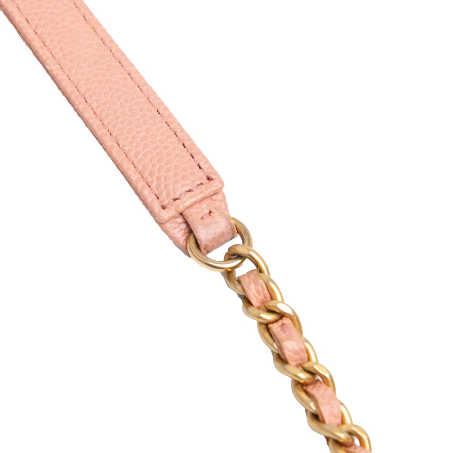 Chanel Sac Quilted Caviar Square Boy Wallet On Chain