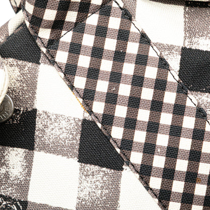Black Chanel Canvas Gingham Handbag