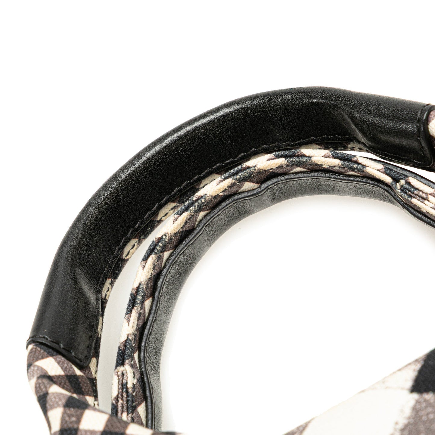 Black Chanel Canvas Gingham Handbag