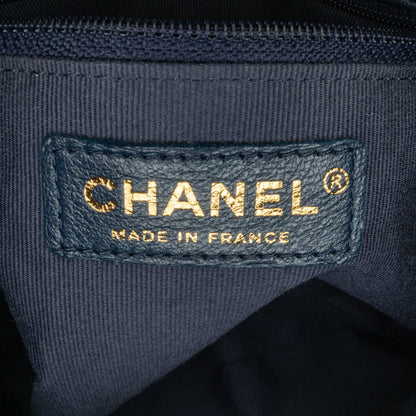 Blue Chanel Mini Square CC Quilted Lambskin Flap Crossbody Bag