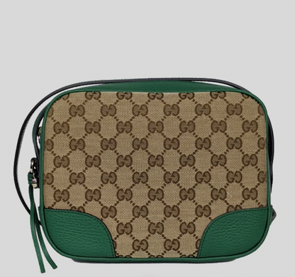 Gucci Canvas Supreme Camera Bag Emerald Green