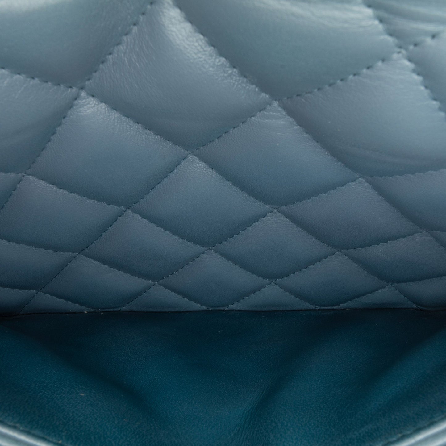 Blue Chanel Jumbo Classic Lambskin Double Flap Shoulder Bag