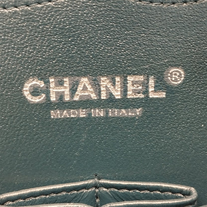 Blue Chanel Jumbo Classic Lambskin Double Flap Shoulder Bag